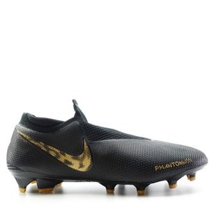 Nike Phantom VSN Elite DF FG Black Gold Soccer Cleats Mens Size 12.5 AO3262-077